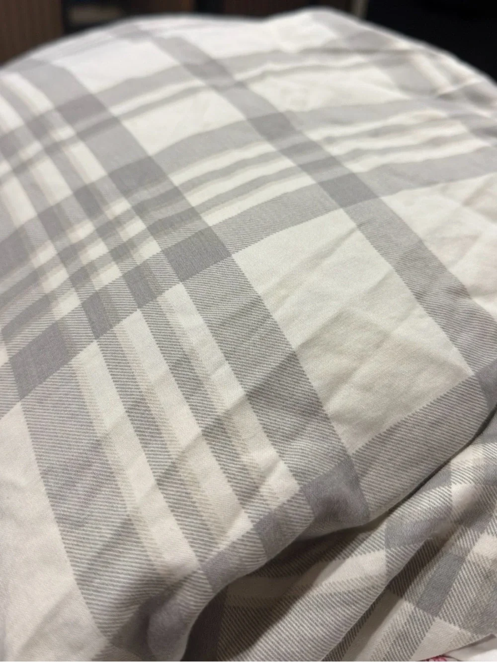Gray & White Plaid Fitted Sheet, Rectangular, Adults Bedroom Bedding
